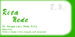 rita mede business card